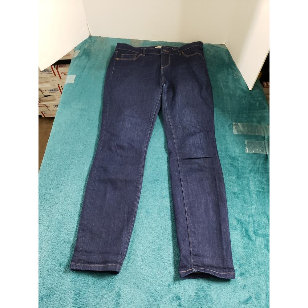 Loft Jeans Size 4 Petite Womens Blue Denim Pants Mid Rise Ladies Modern Skinny